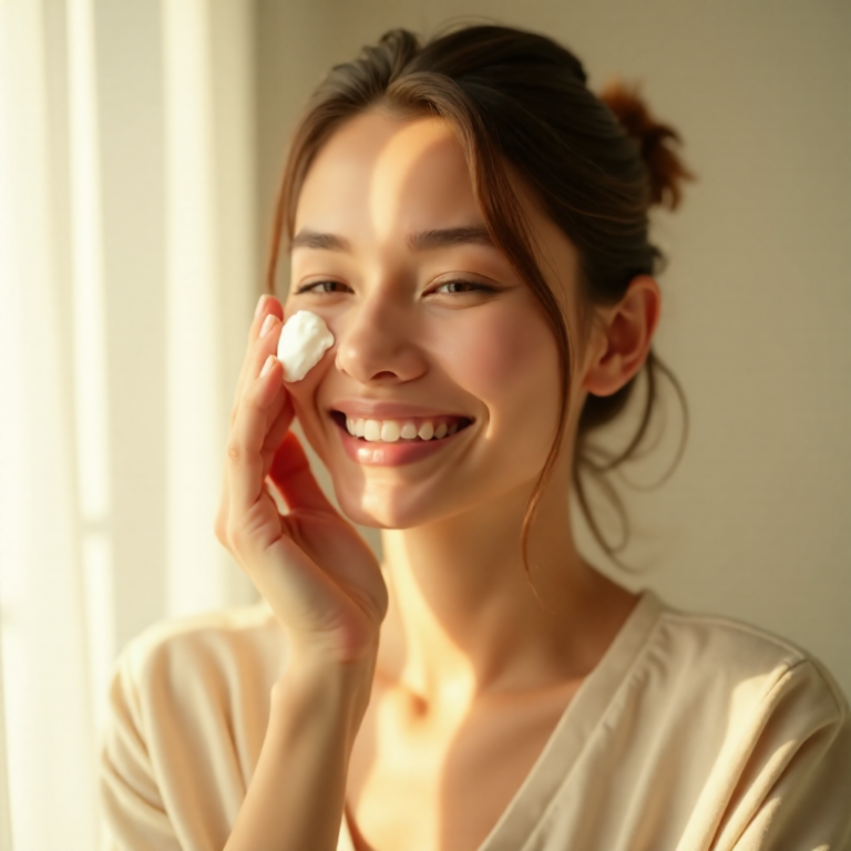 Mujer de 30 años representando la rutina facial ideal para el día