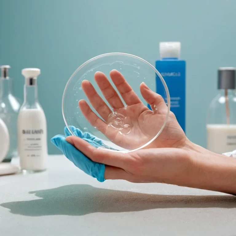 Pruebas de laboratorio para garantizar que un producto cosmético es seguro y no comedogénico.